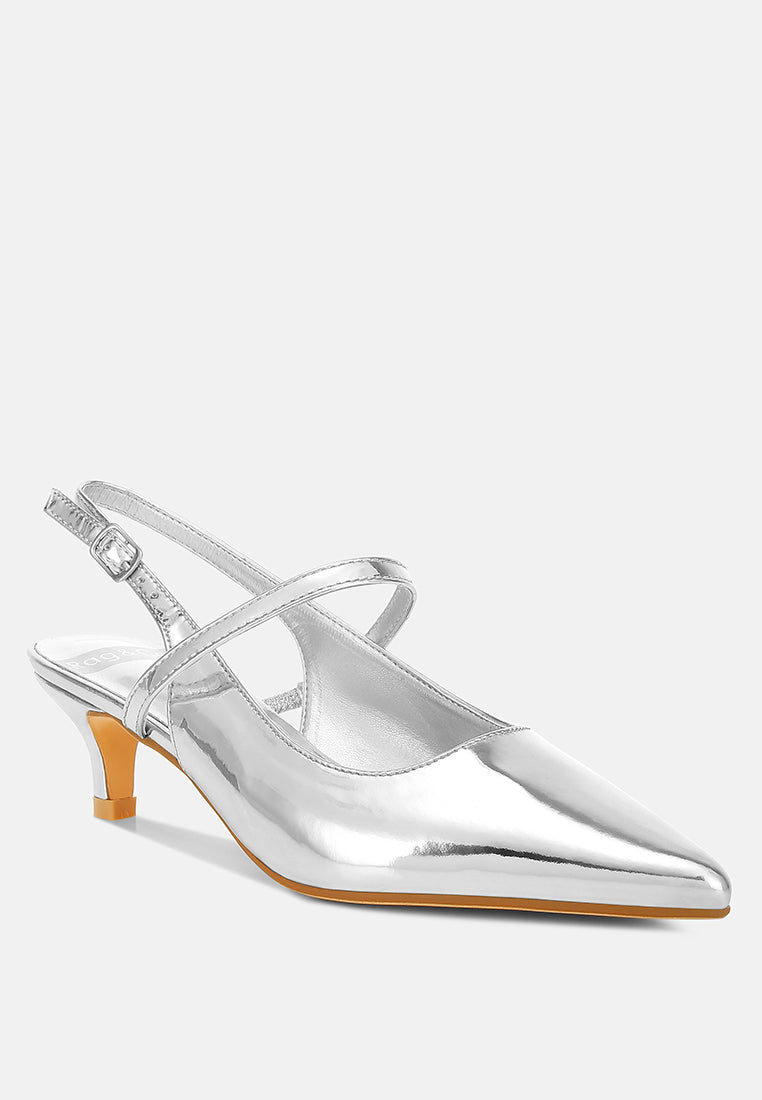 kitten heel slingback sandals by ruw#color_silver
