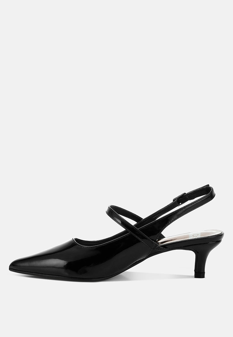 kitten heel slingback sandals by ruw#color_black