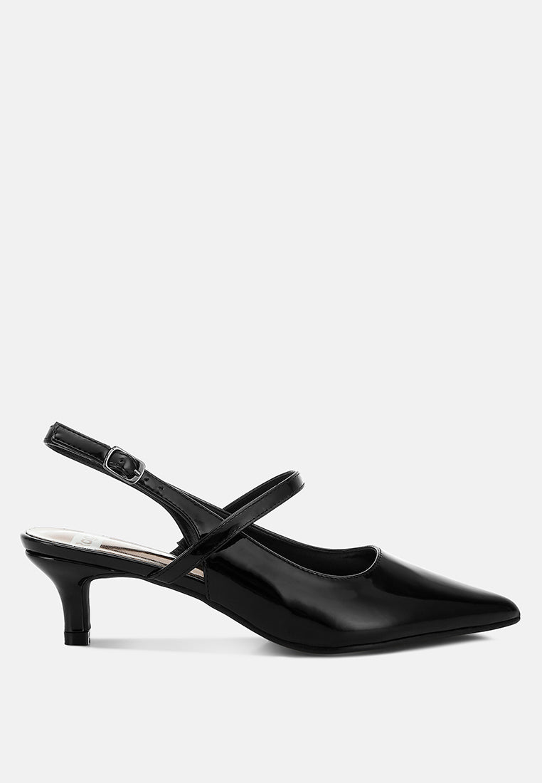 kitten heel slingback sandals by ruw#color_black