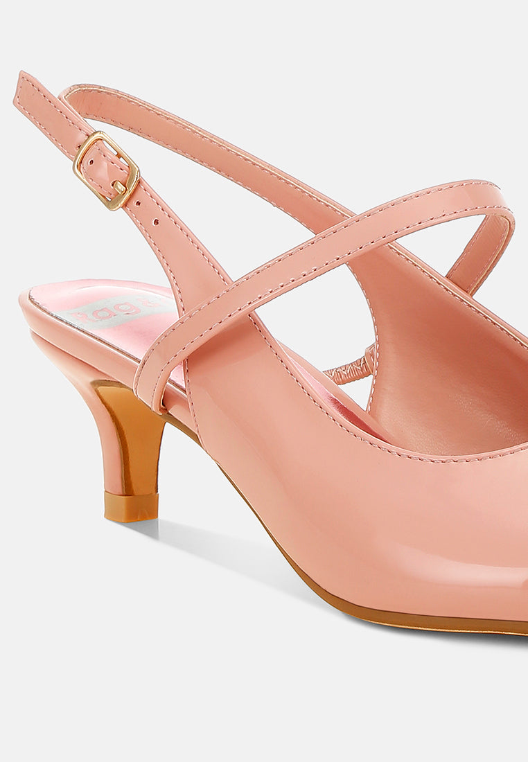 kitten heel slingback sandals by ruw#color_pink