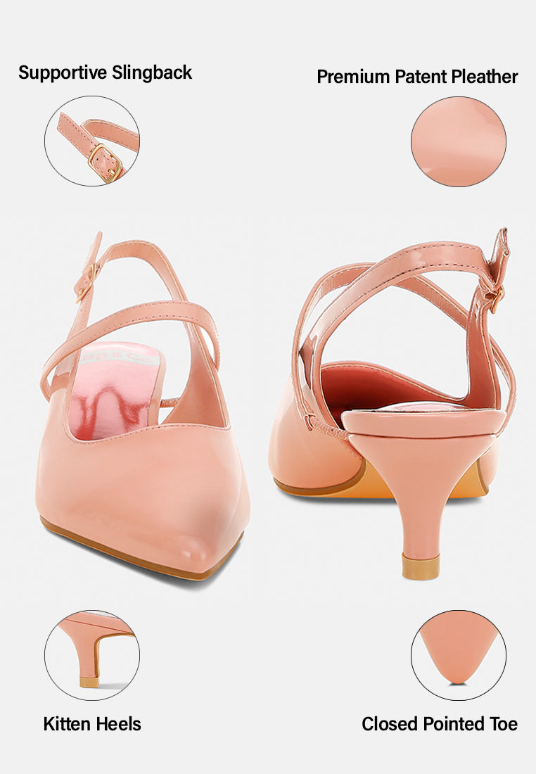 kitten heel slingback sandals by ruw#color_pink