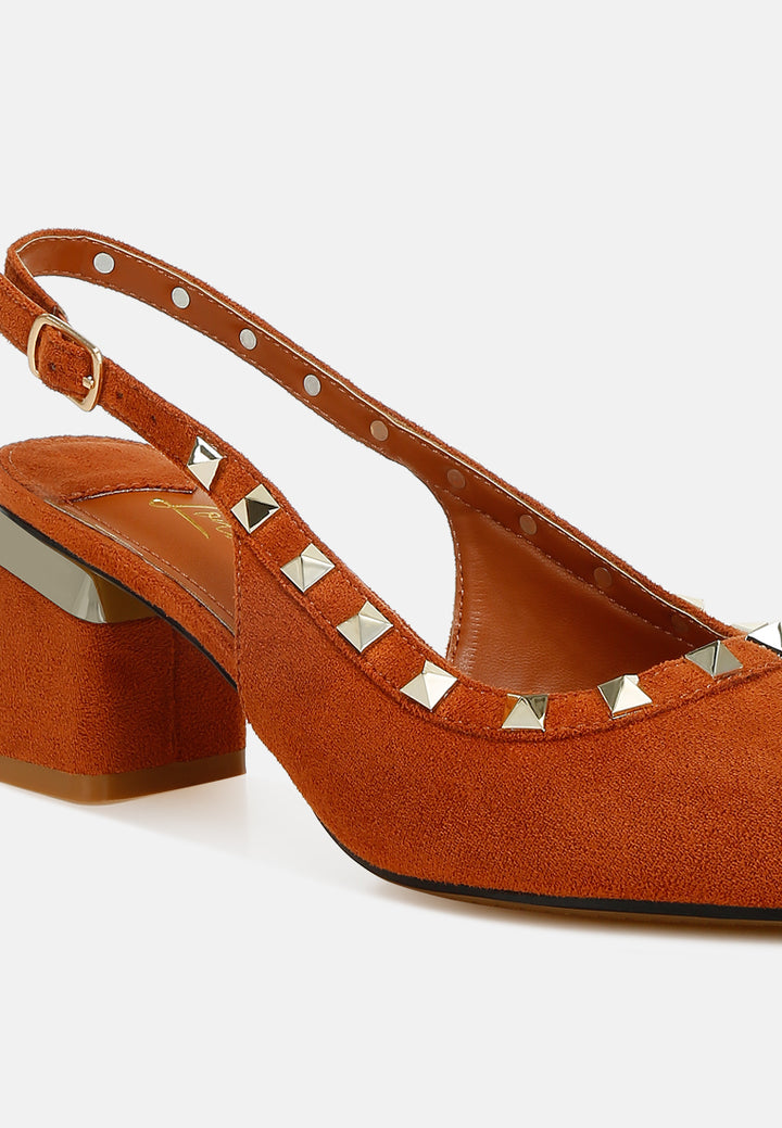 women stud embellished microfiber sandals#color_tan