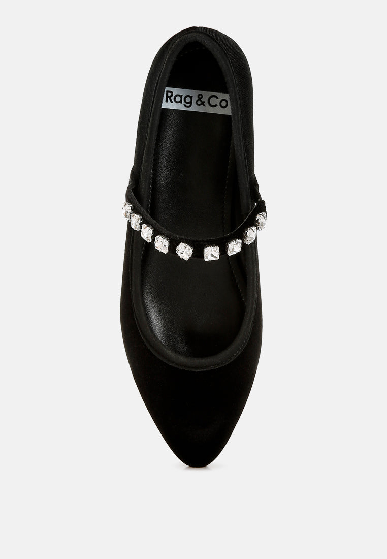 women velvet mary jane ballerinas#color_black