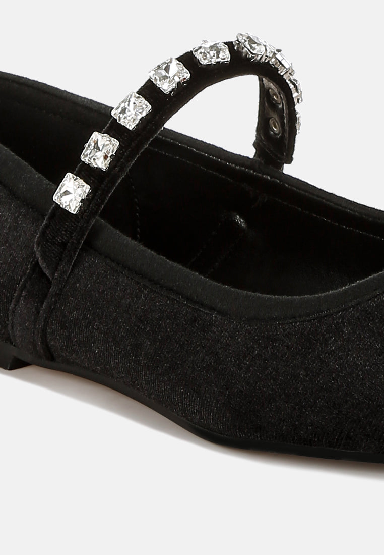 women velvet mary jane ballerinas#color_black