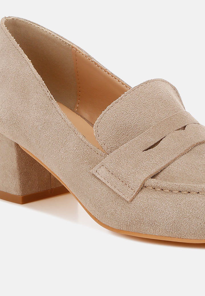 women block heel suede loafers#color_sand