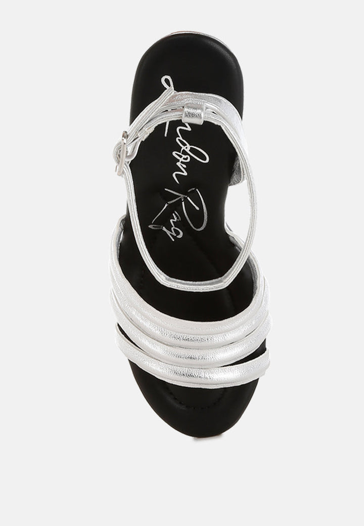 strappy high platform sandals
#color_silver