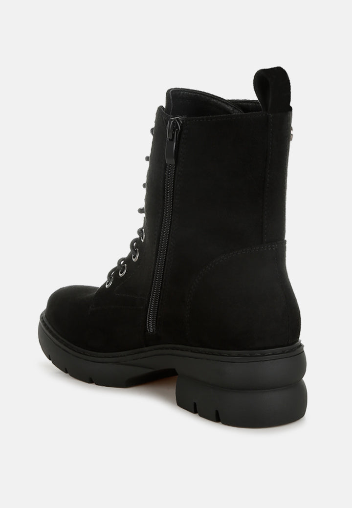 women lace up high ankle boots#color_black