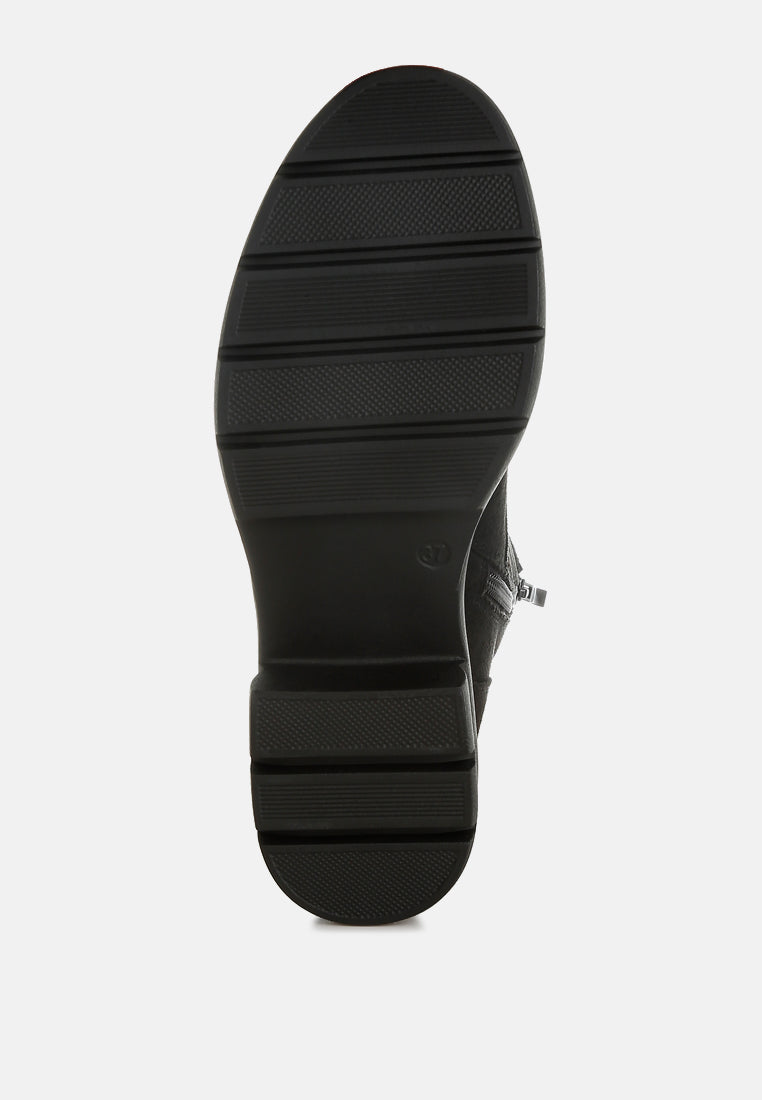 women lace up high ankle boots#color_black