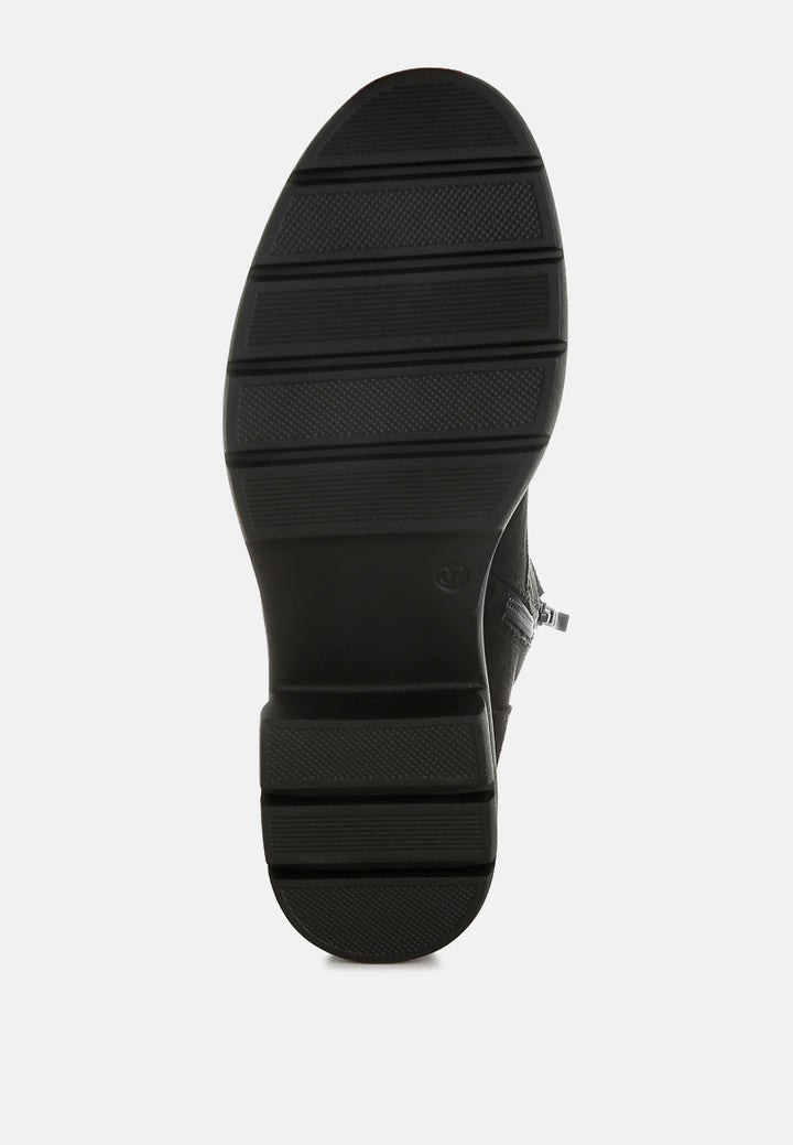 women lace up high ankle boots#color_black