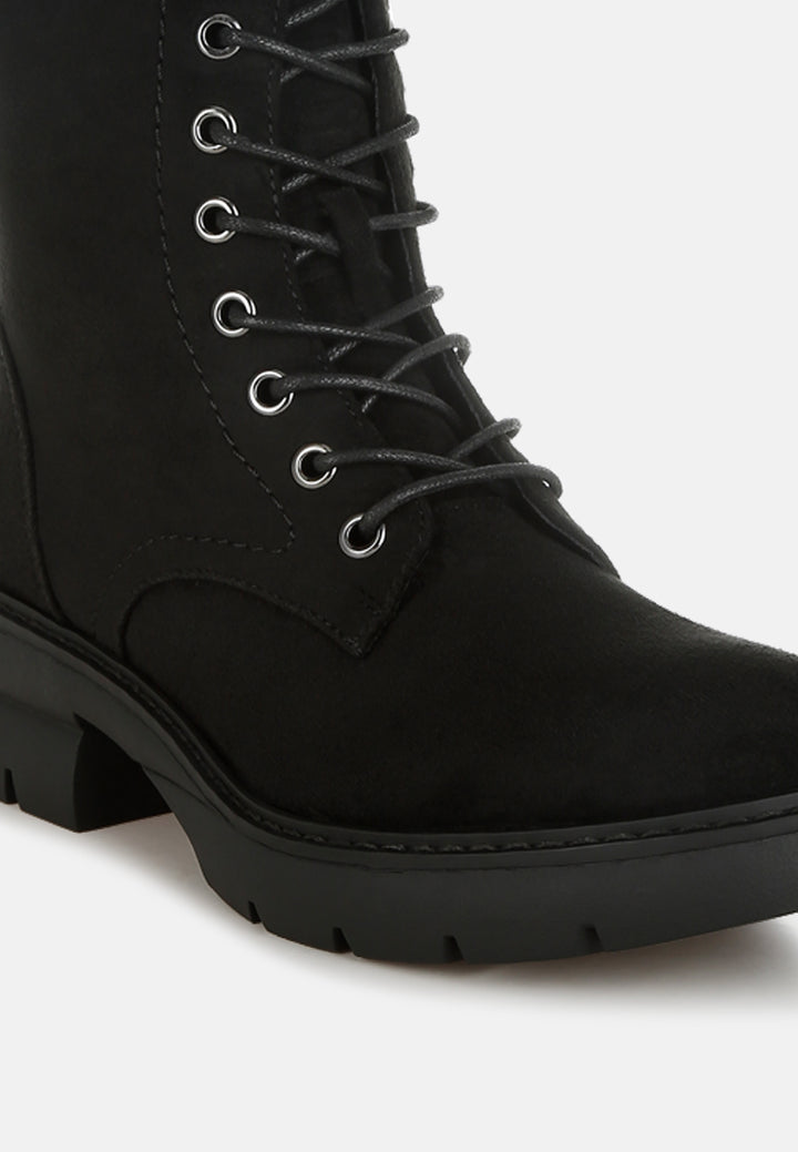 women lace up high ankle boots#color_black