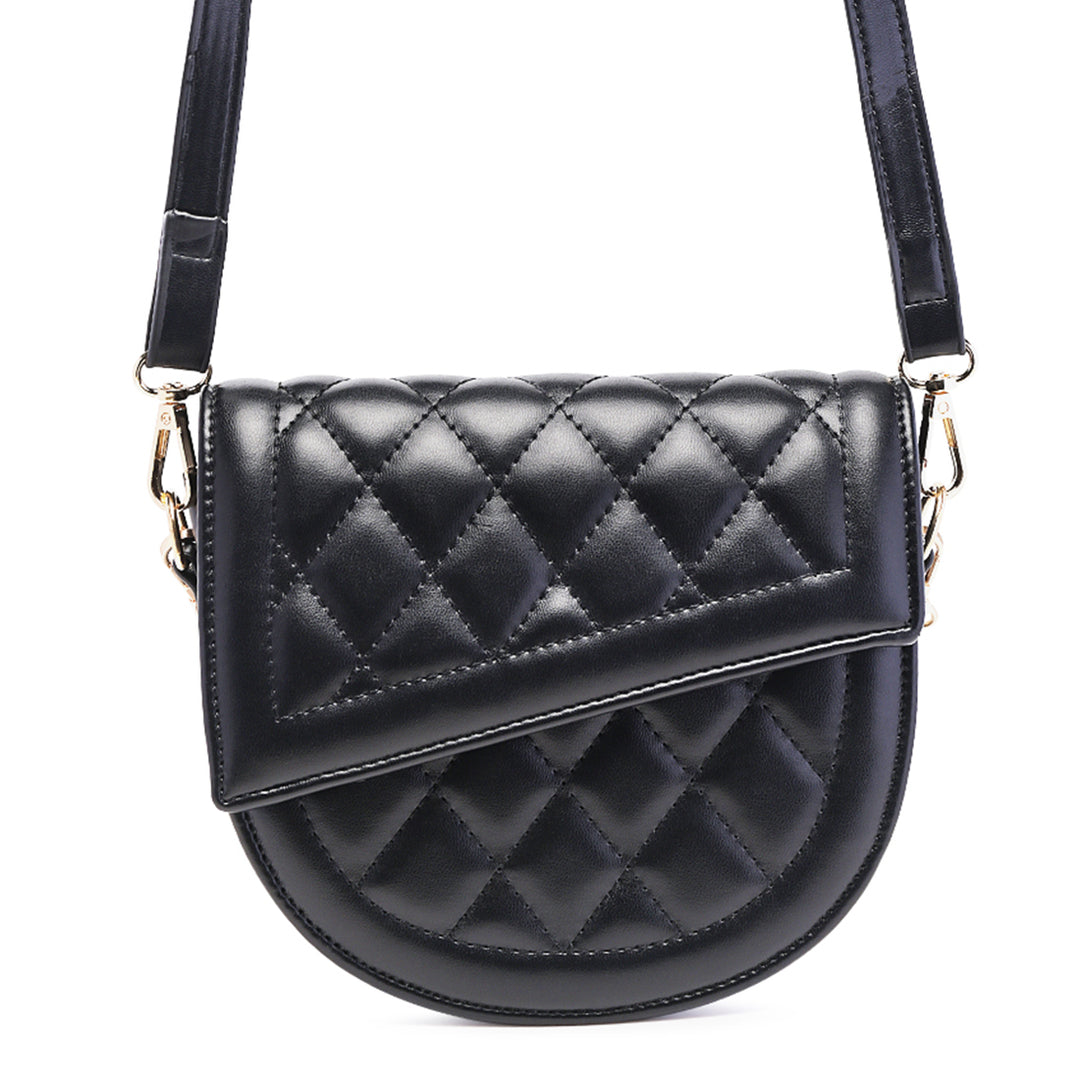 Black Quilted Sling Bag