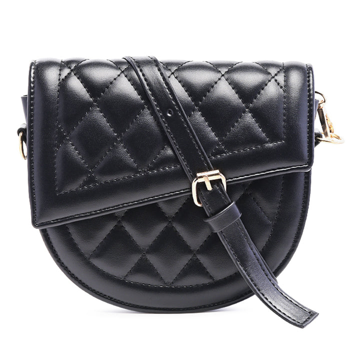 Black Quilted Sling Bag