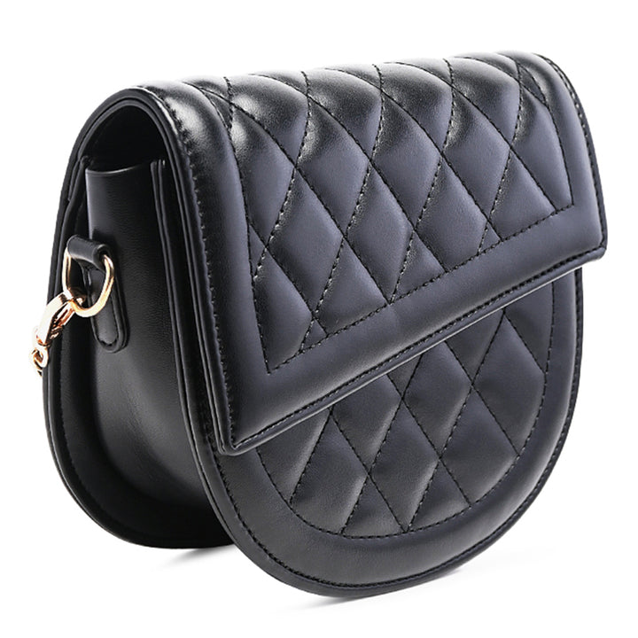 Black Quilted Sling Bag