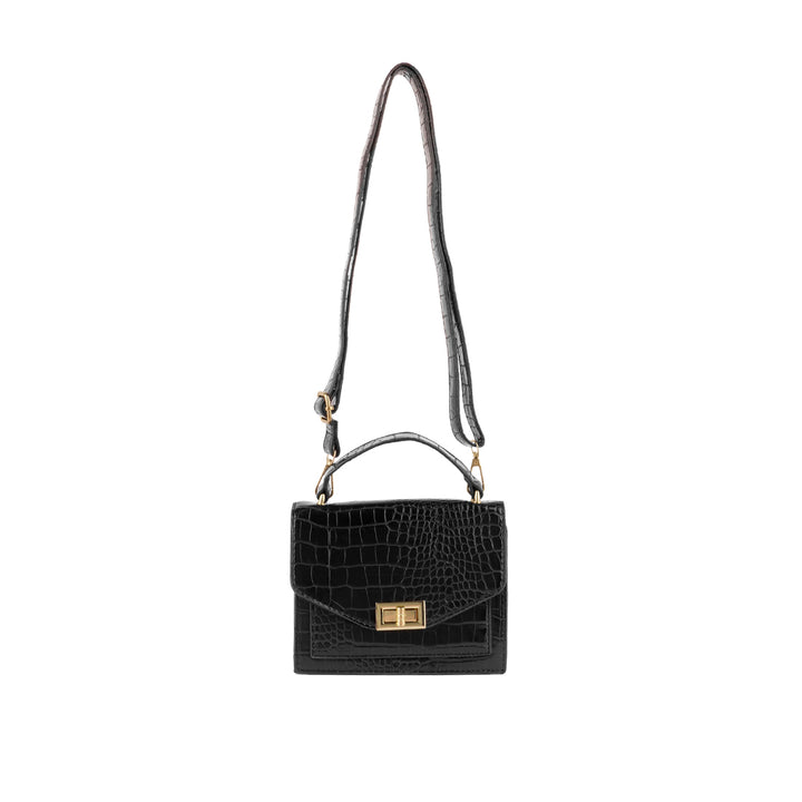 Black Multi Strap Mini Clutch Sling Bag