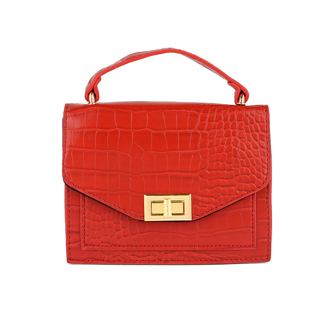 Red Multi Strap Mini Clutch Sling Bag