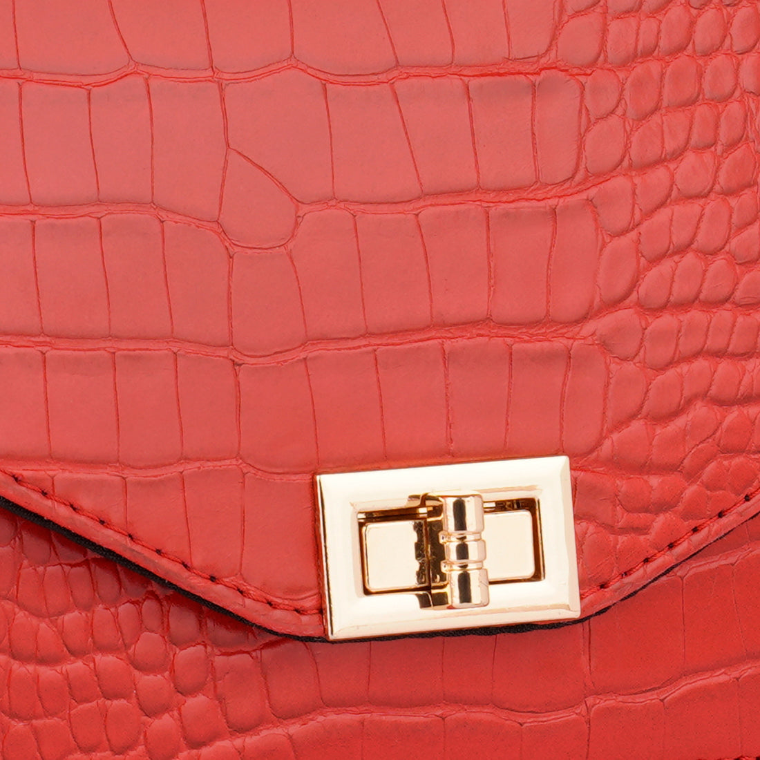 Red Multi Strap Mini Clutch Sling Bag