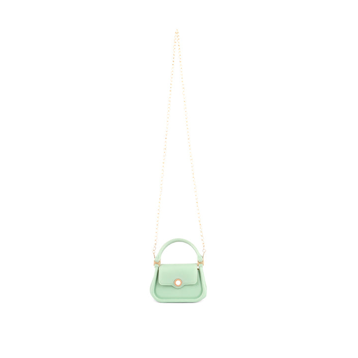 Croc Textured Mini Handbag in Mint