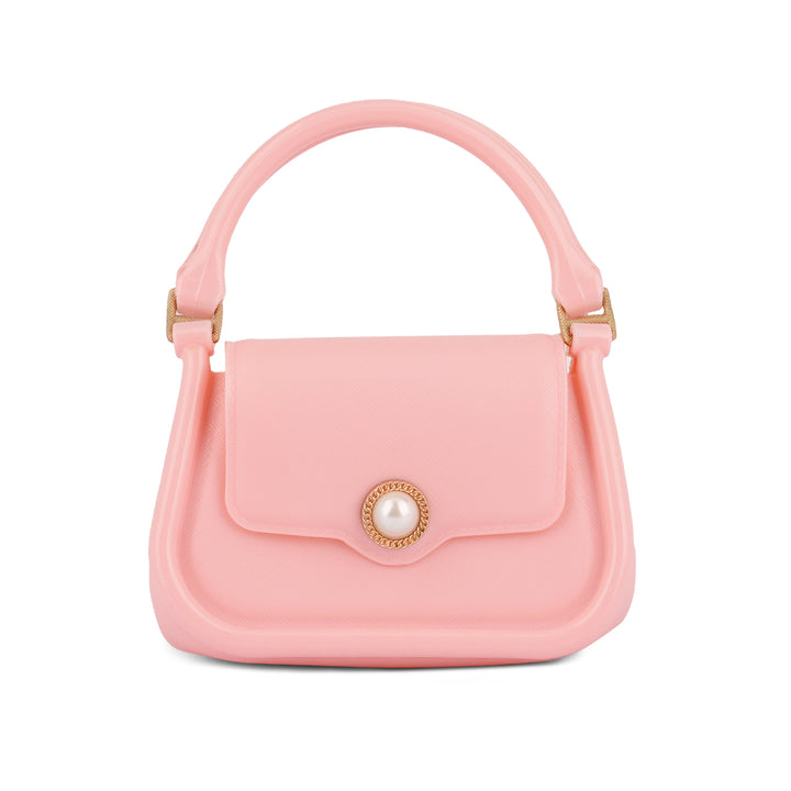 Croc Textured Mini Handbag in Pink