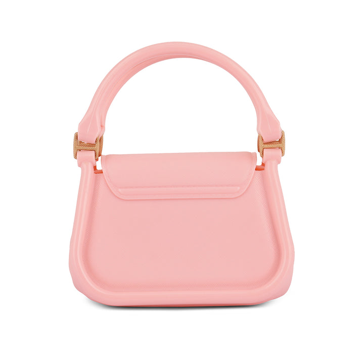 Croc Textured Mini Handbag in Pink