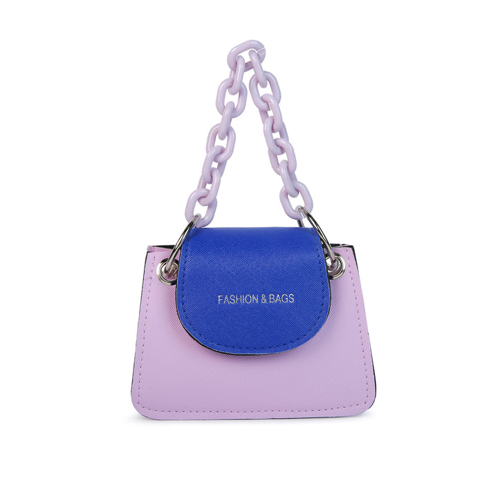 Round Flap Mini Statement Bag in Lilac