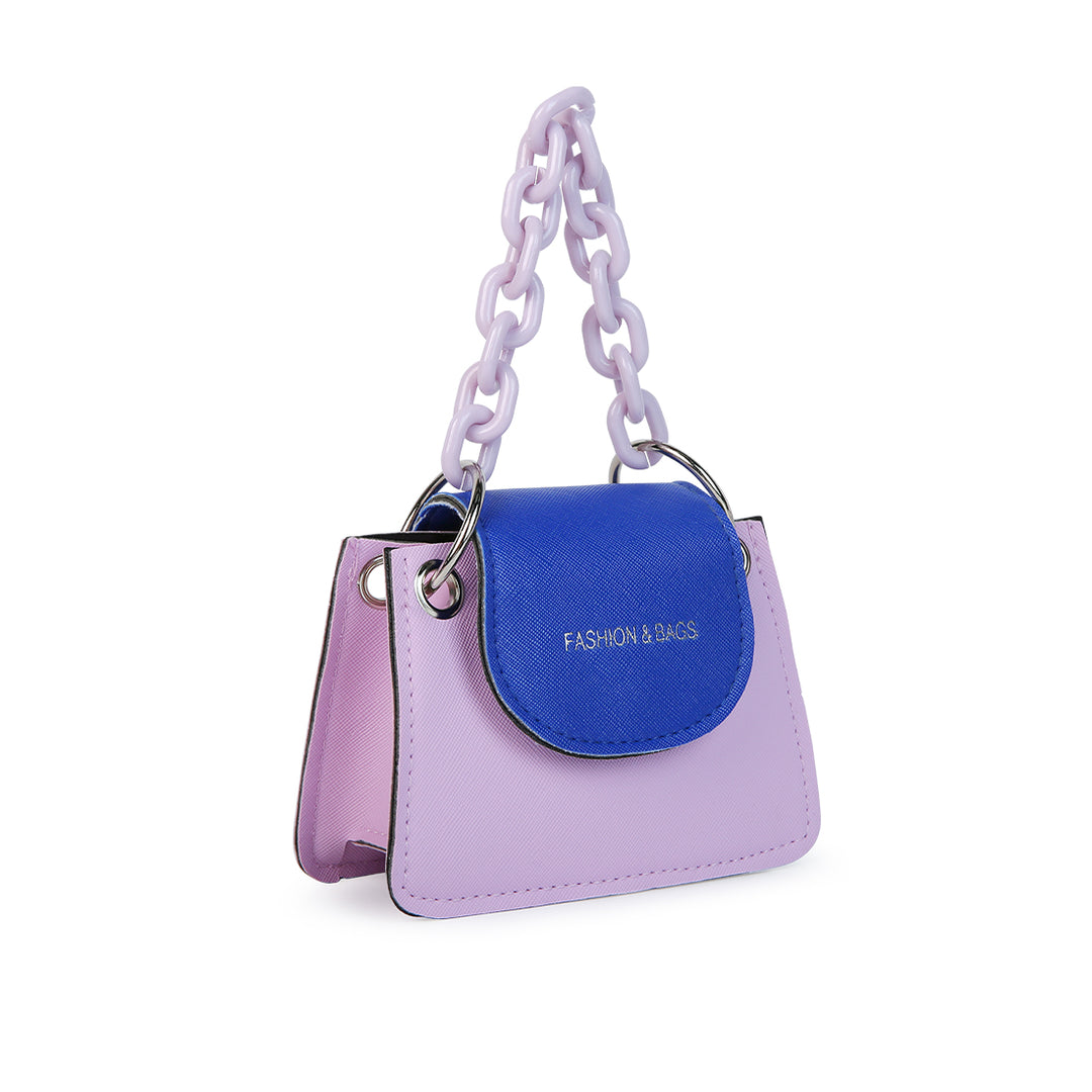 Round Flap Mini Statement Bag in Lilac