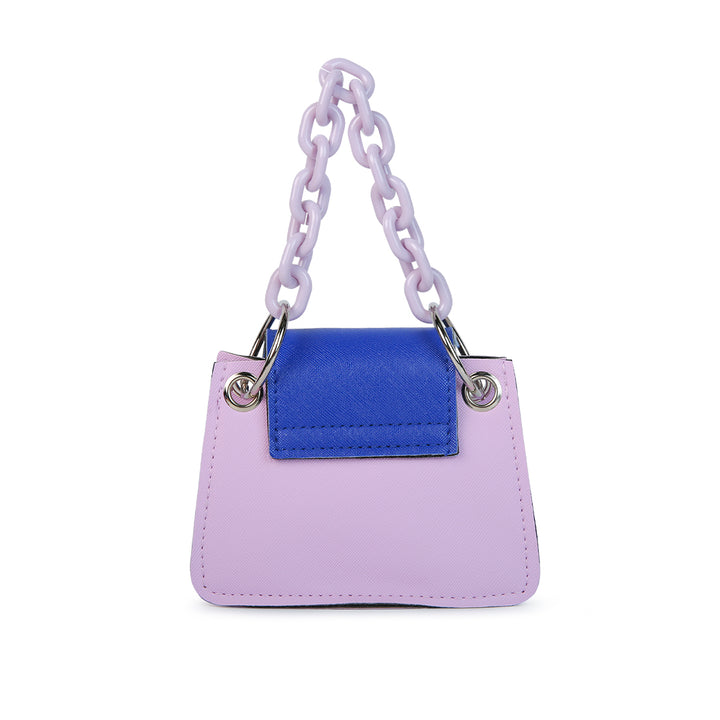 Round Flap Mini Statement Bag in Lilac