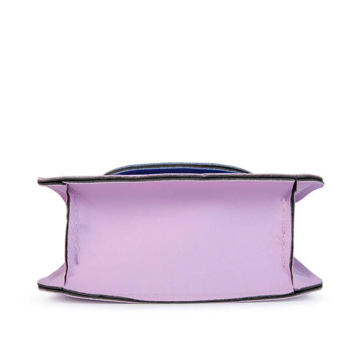 Round Flap Mini Statement Bag in Lilac