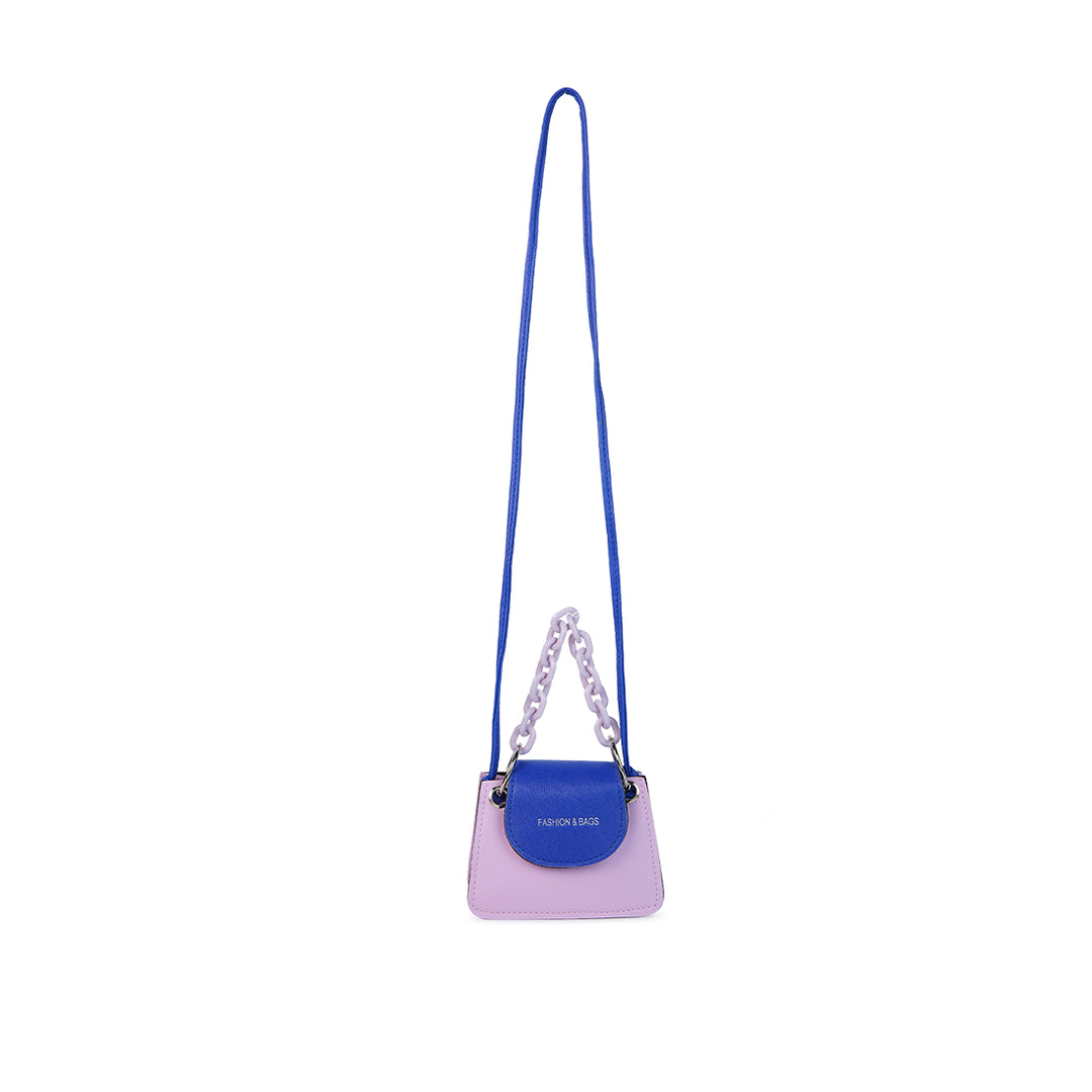 Round Flap Mini Statement Bag in Lilac