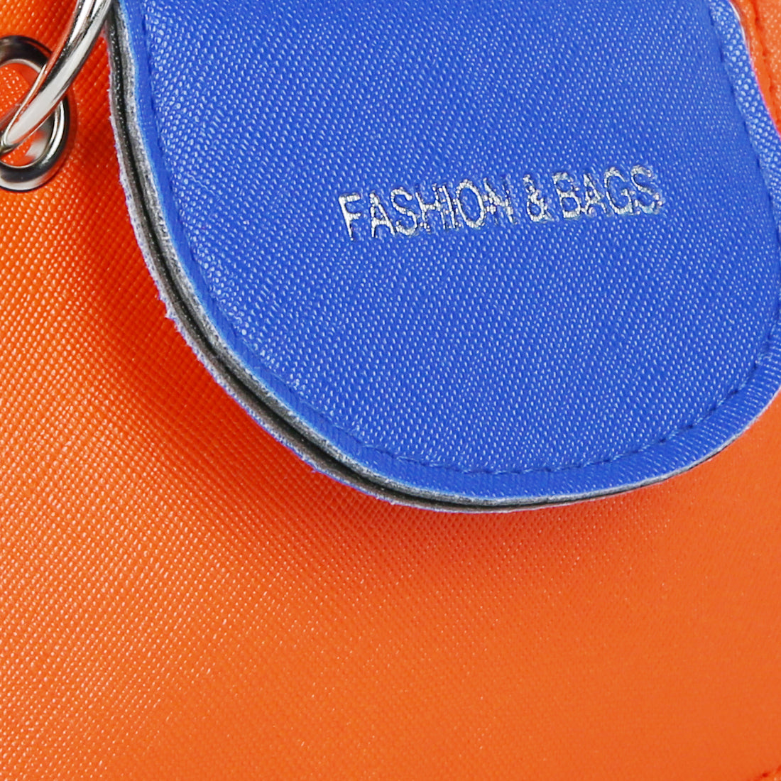 Round Flap Mini Statement Bag in Orange