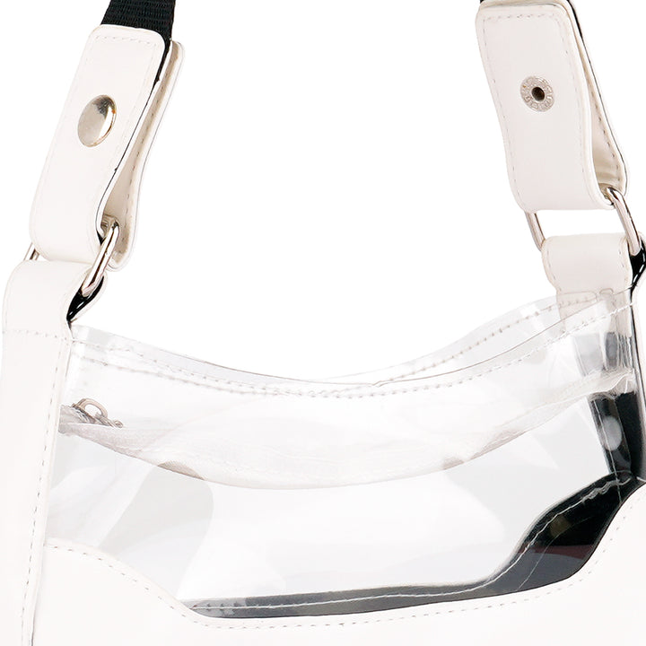 White Clear Utility Handbag