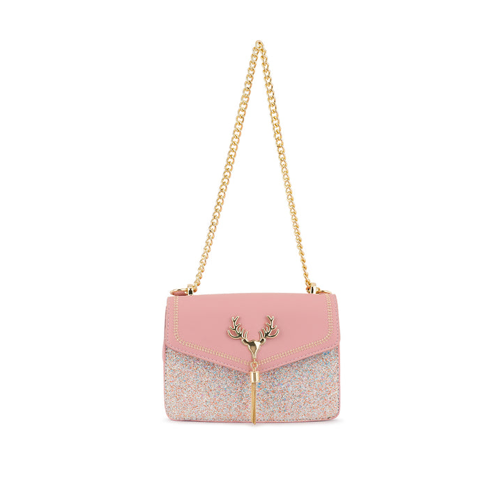 Pink Glitter Envelope Sling Bag