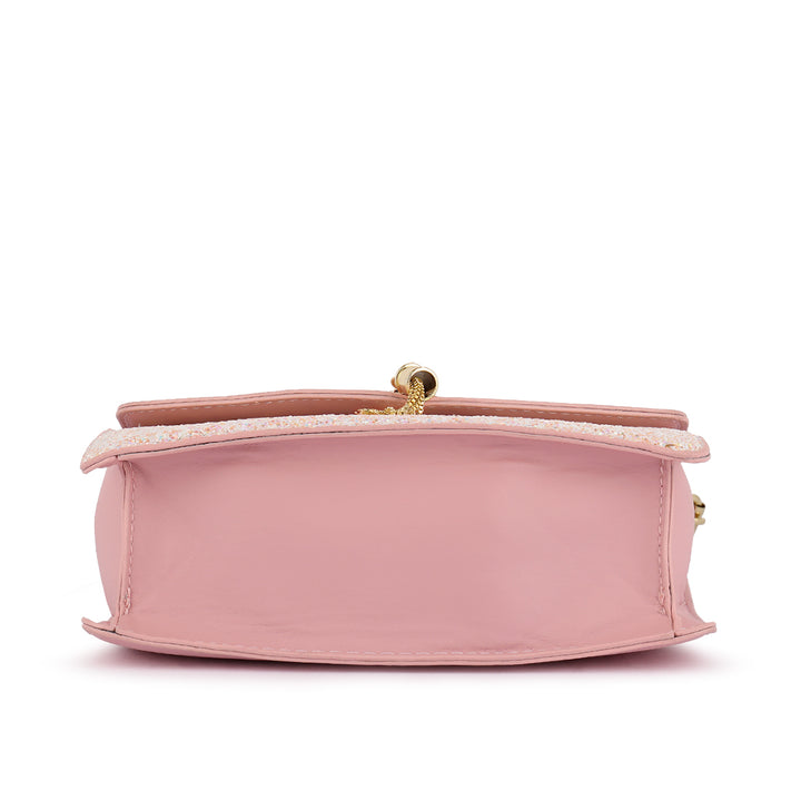 Pink Glitter Envelope Sling Bag