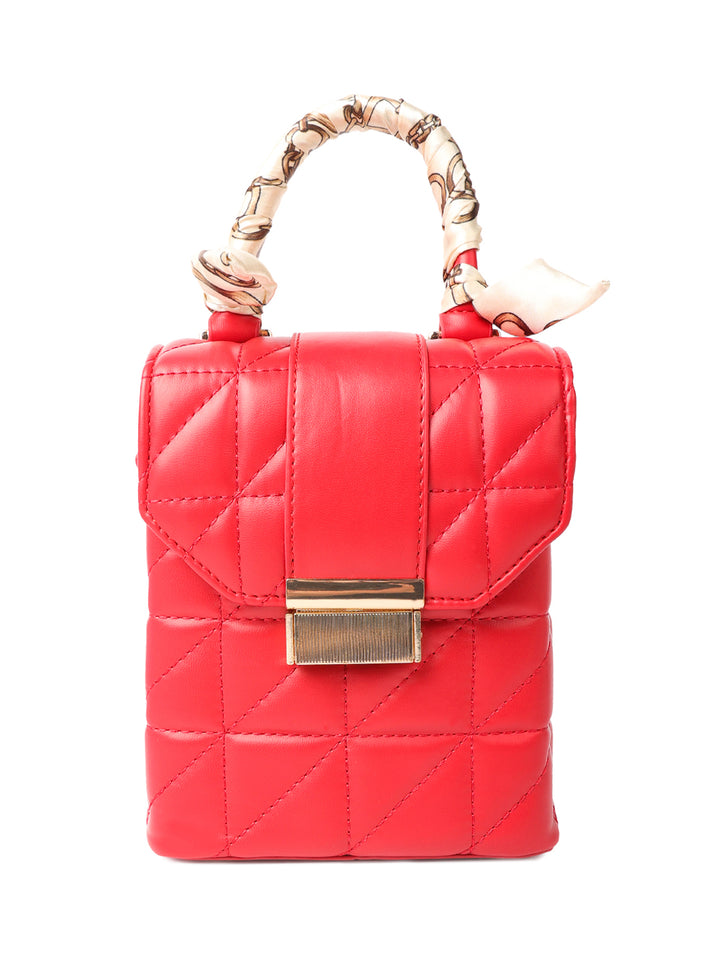 quilted bucket handbag#color_red