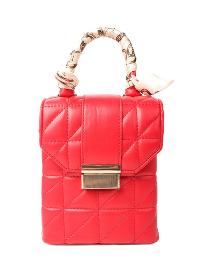 quilted bucket handbag#color_red