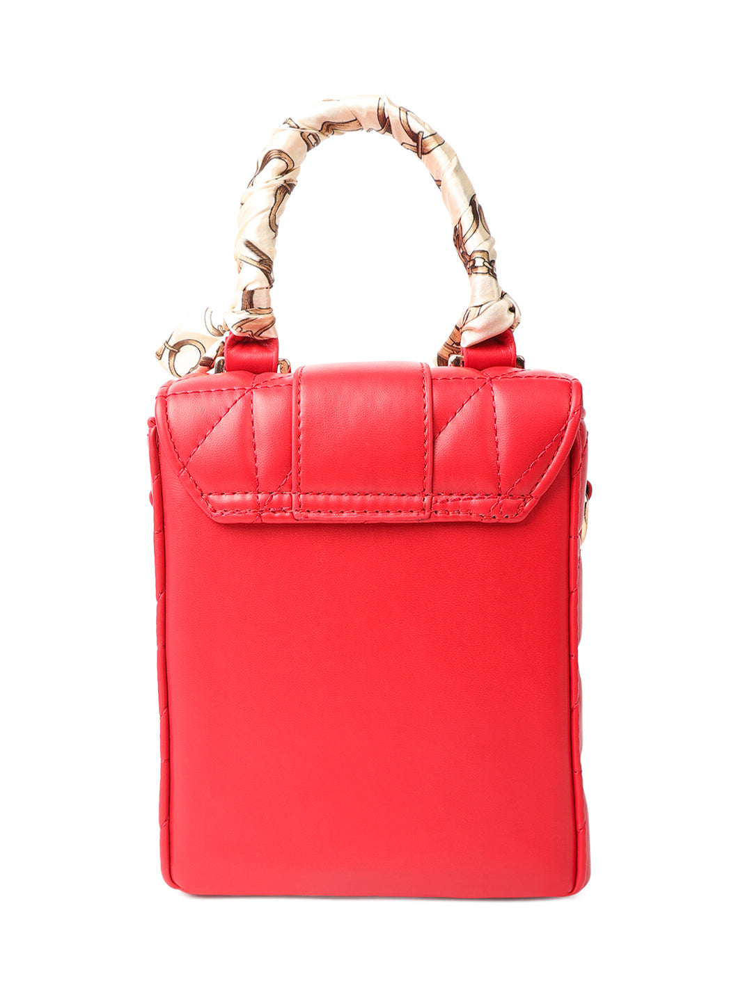quilted bucket handbag#color_red