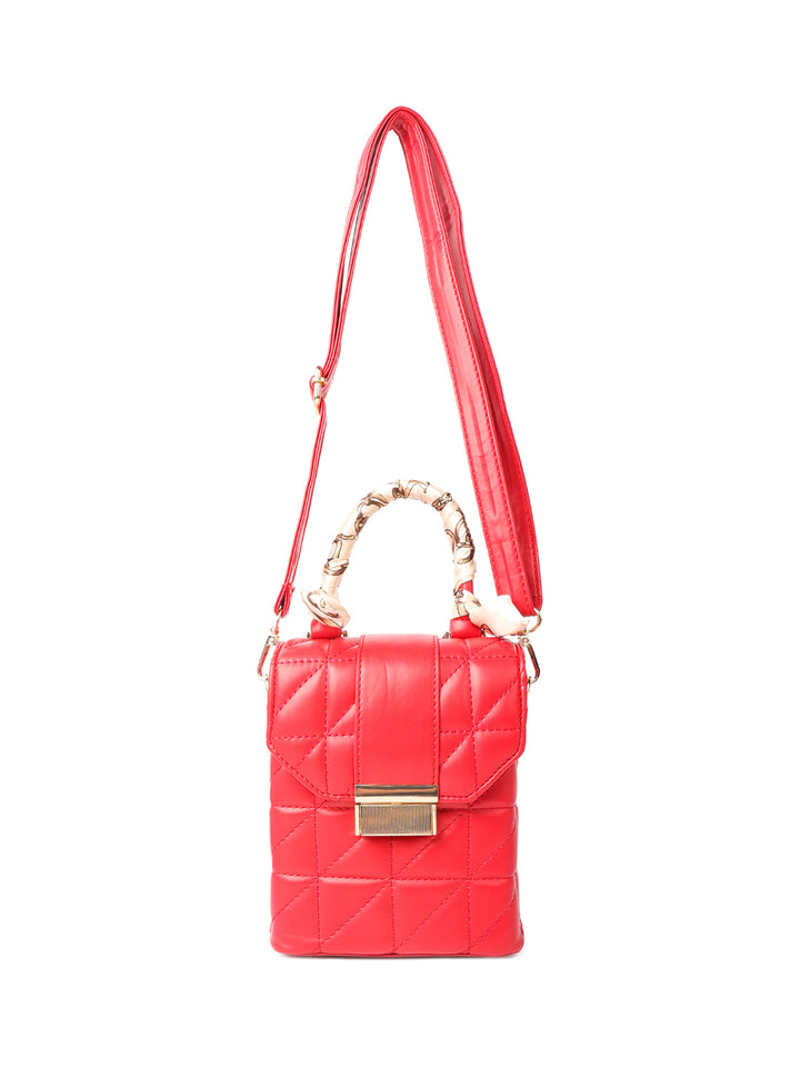 quilted bucket handbag#color_red