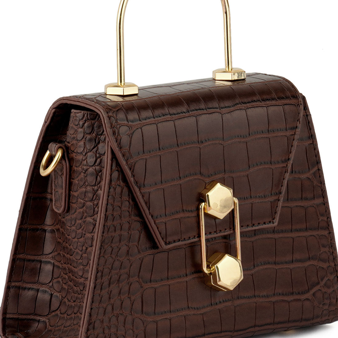 croc pu sling bag#color_brown