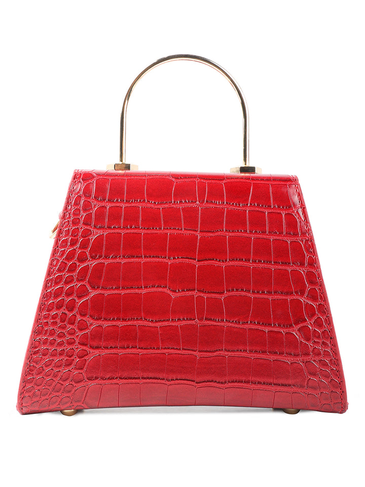 Red Croc PU Sling Bag