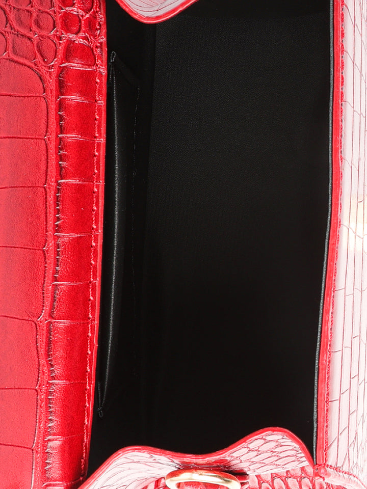 Red Croc PU Sling Bag