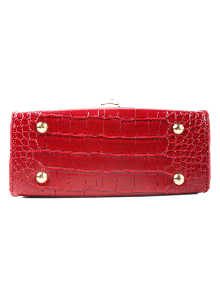 Red Croc PU Sling Bag