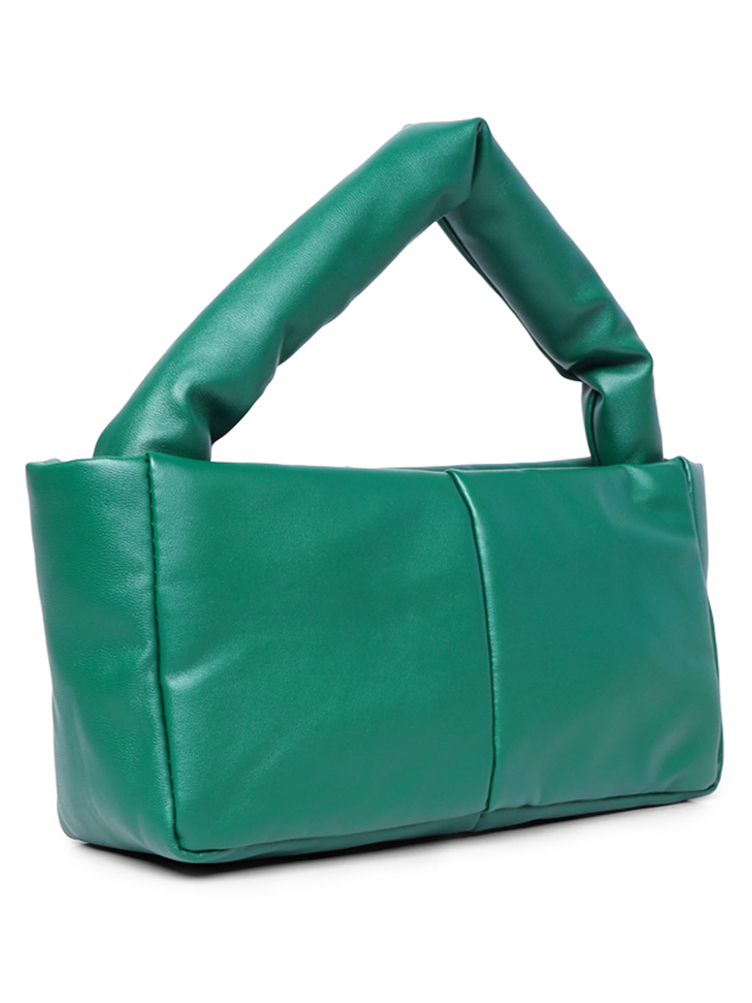 pu buguette bag#color_green
