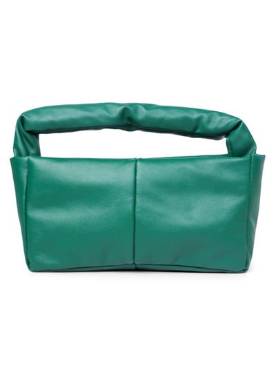 pu buguette bag#color_green