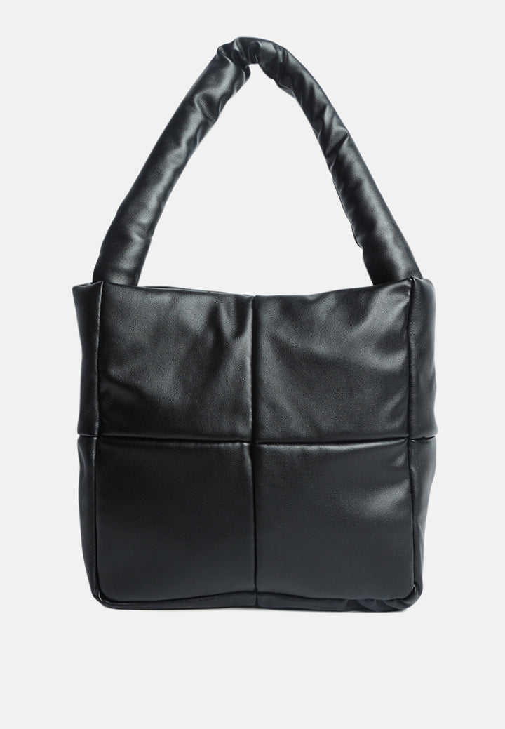 faux leather hand bag#color_black