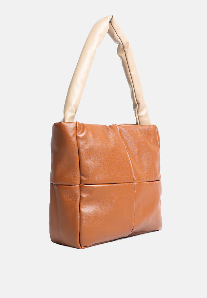 faux leather hand bag#color_mocchiato