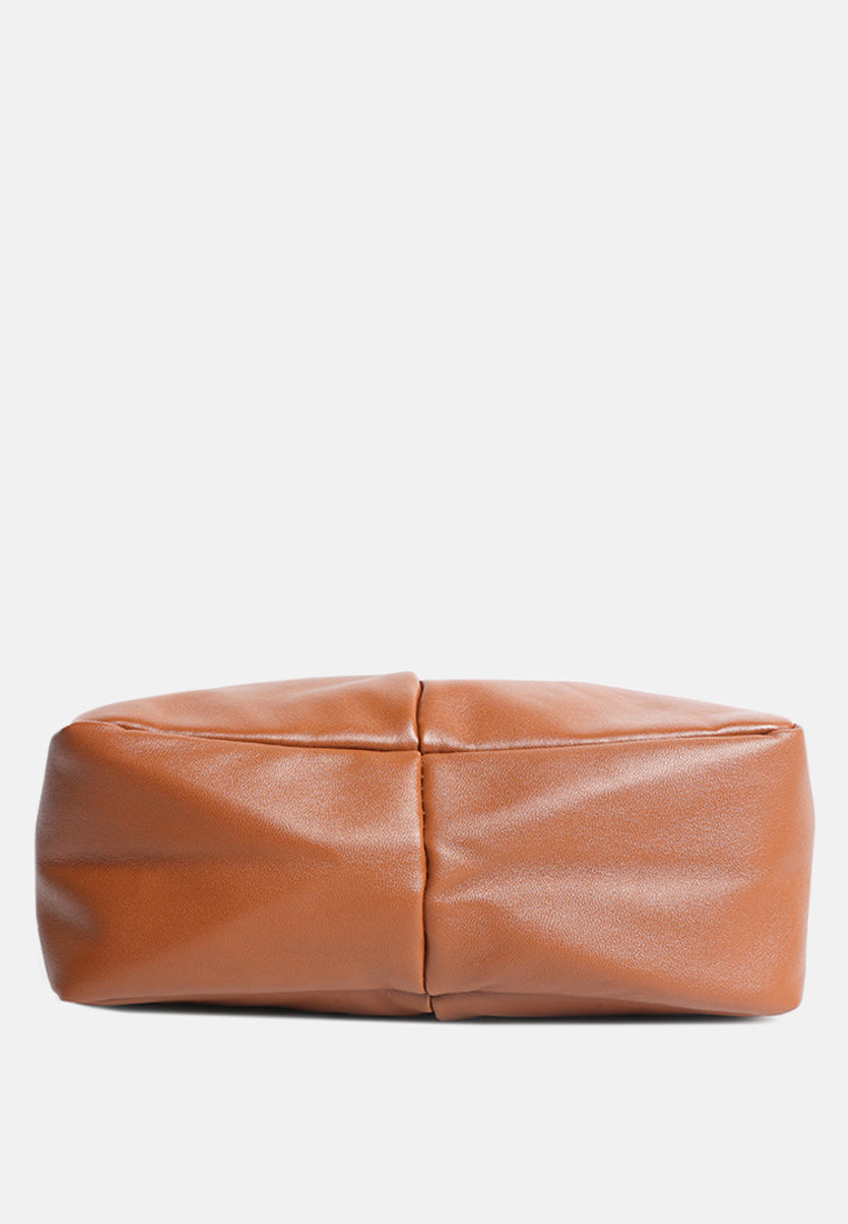 faux leather hand bag#color_mocchiato