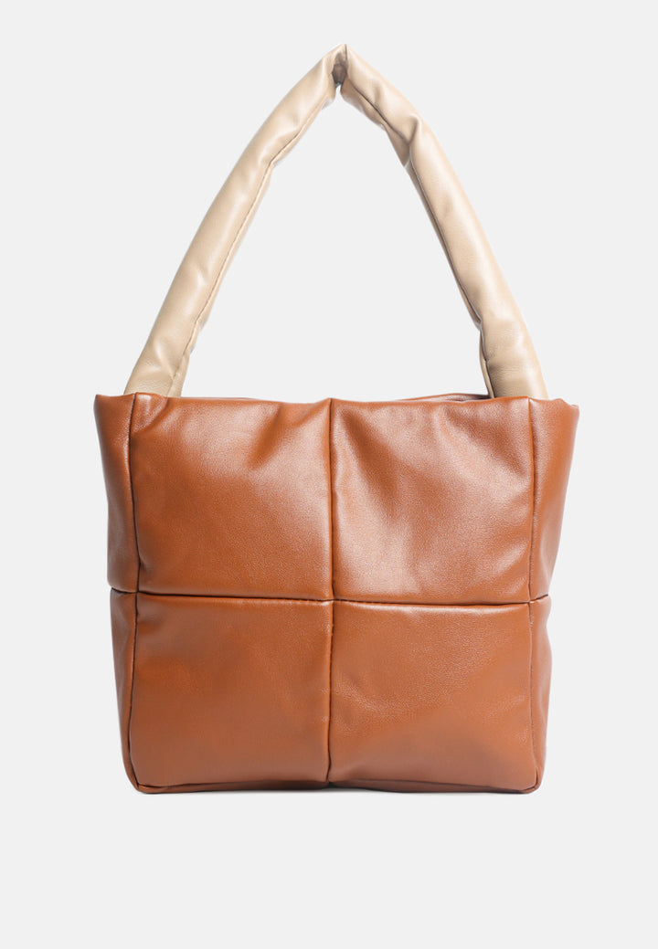 faux leather hand bag#color_mocchiato