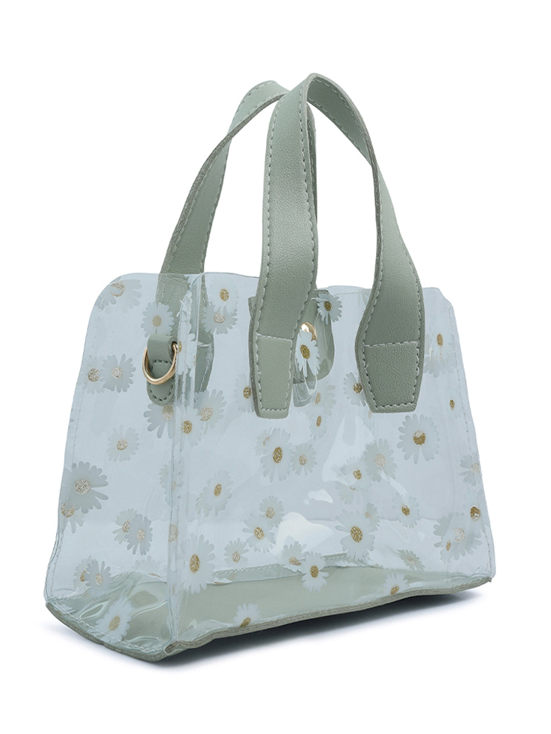 daisy floral print handbag#color_mint