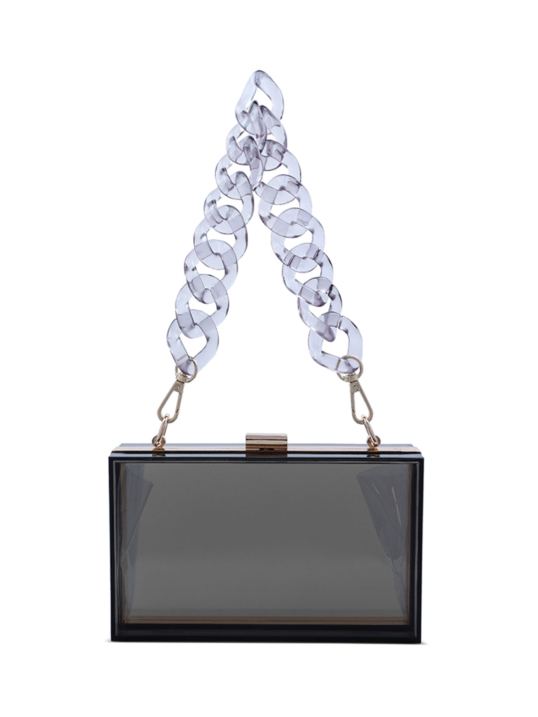 clear rectangle clutch bag#color_black