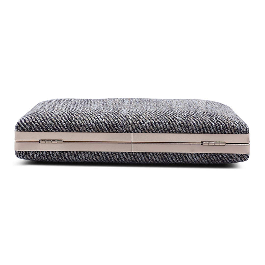 creative weave clutch bag#color_grey