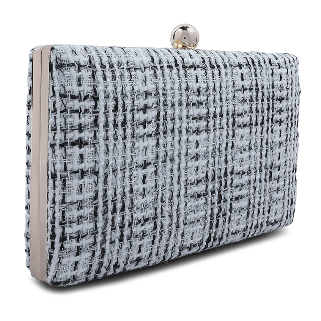 creative weave clutch bag#color_white